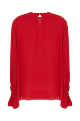 Red silk blouse -  | Wise
