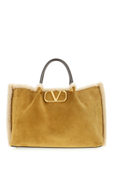 Mustard suede handbag -  | Wise