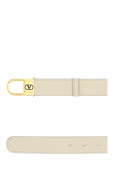 Ivory leather belt -  | Wise