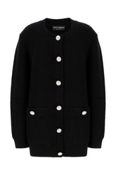 Cardigan in lana nera -  | Wise