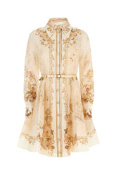Printed linen blend Memento dress -  | Wise