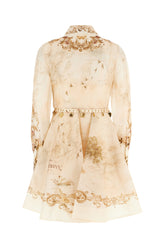 Printed linen blend Memento dress -  | Wise