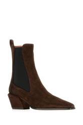 Dark brown suede Bettina ankle boots -  | Wise