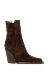 Dark brown suede Dallas ankle boots -  | Wise