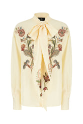 Blusa in seta giallo pastello -  | Wise