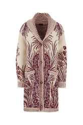 Embroidered wool blend cardigan -  | Wise