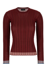Burgundy viscose sweater -  | Wise