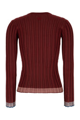 Burgundy viscose sweater -  | Wise