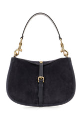 Borsa a spalla Pony in pelle scamosciata blu navy -  | Wise