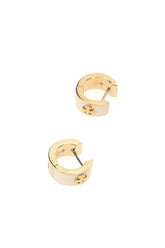 Two-tone metal earrings -  | Wise