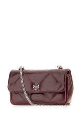 Aubergine leather crossbody bag -  | Wise