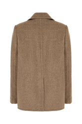 Cappuccino stretch wool coat -  | Wise