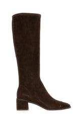 Dark brown suede boots -  | Wise