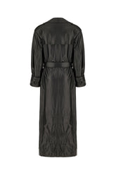 Cappotto in pelle nera -  | Wise