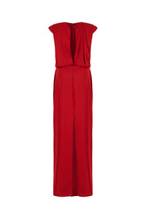 Red acrylic blend dress -  | Wise