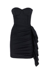 Embroidered stretch wool mini dress -  | Wise