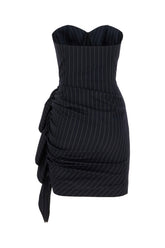Embroidered stretch wool mini dress -  | Wise