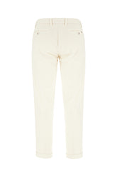 Ivory stretch cotton blend pants -  | Wise