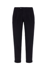 Midnight blue stretch cotton blend pants -  | Wise