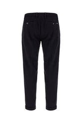 Midnight blue stretch cotton blend pants -  | Wise