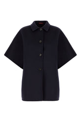 Midnight blue wool reversible coat -  | Wise