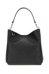 Black leather GG Emblem bucket bag -  | Wise