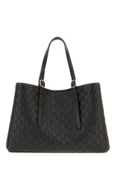 Black leather shopping bag -  | Wise