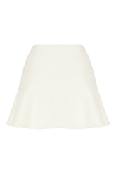 Ivory wool blend mini skirt -  | Wise