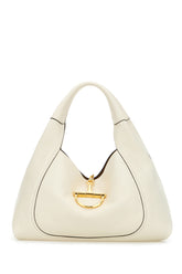Ivory leather large Softbit shoulder bag -  | Wise