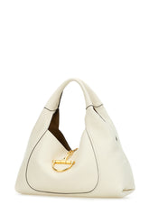 Ivory leather large Softbit shoulder bag -  | Wise