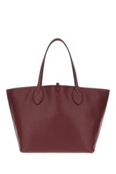 Purple leather reversible shopping bag -  | Wise