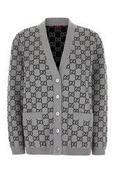 Cardigan reversibile in misto lana stretch ricamato -  | Wise