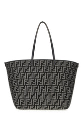 Embroidered denim large Roll shopping bag -  | Wise