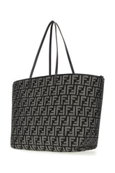 Embroidered denim large Roll shopping bag -  | Wise