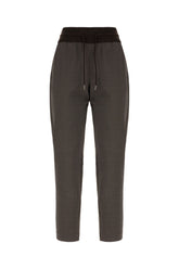 Dark grey stretch wool joggers -  | Wise