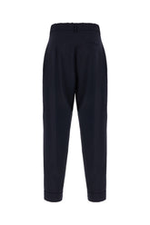 Midnight blue stretch wool pants -  | Wise