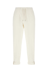 Ivory stretch cotton joggers -  | Wise