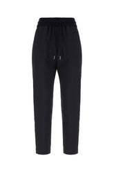 Midnight blue stretch wool joggers -  | Wise