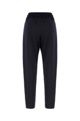 Midnight blue stretch wool joggers -  | Wise