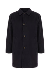 Midnight blue cashmere and wool coat -  | Wise