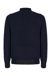 Midnight blue cashmere polo shirt -  | Wise
