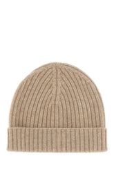 Beige cashmere beanie hat -  | Wise