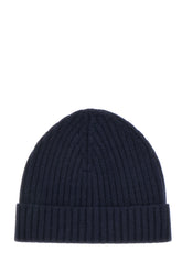 Midnight blue cashmere beanie hat -  | Wise