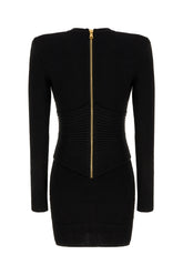 Black viscose blend dress -  | Wise