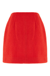 Red wool blend skirt -  | Wise