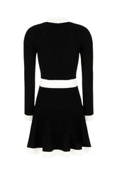 Two-tone viscose blend dress -  | Wise