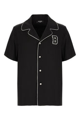 Black viscose blend shirt -  | Wise