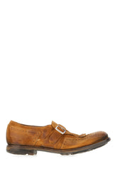 Caramel suede Shanghai W monk strap shoes -  | Wise
