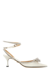 White satin Double bow pumps -  | Wise