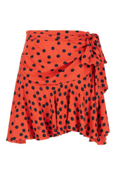 Printed viscose mini skirt -  | Wise